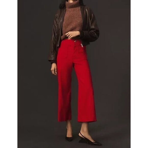 The Colette Cropped Wide-Leg Trousers by Maeve 33 - Picture 2 of 2